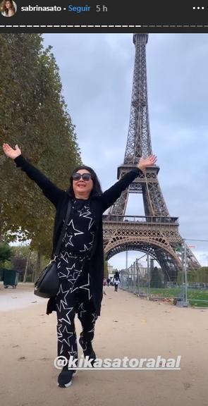 Sabrina Sato leva Zoe para conhecer a Torre Eiffel