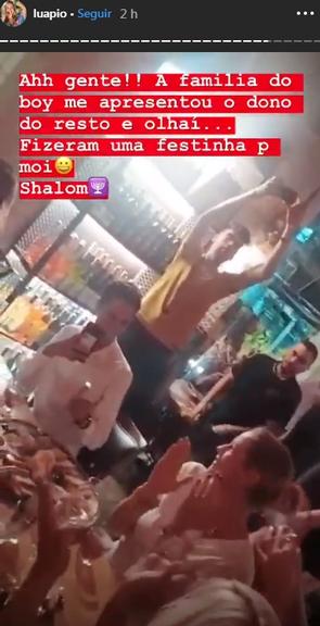 Luana Piovani ganha festa da família do namorado em Israel