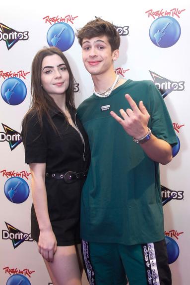 João Guilherme e Jade Picon nos bastidores do Rock in Rio