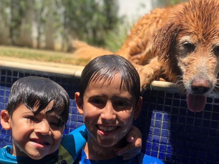 Fernanda Gentil postando homenagem emocionante para a cachorrinha, Nala