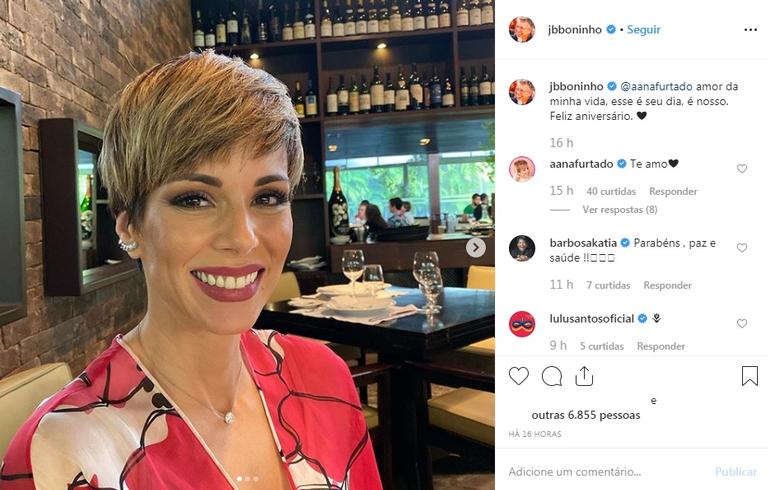 Ana Furtado ganha homenagem de aniversário de Boninho 