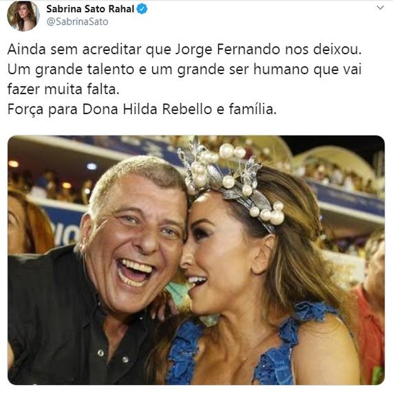 Famosos lamentam a morte de Jorge Fernando