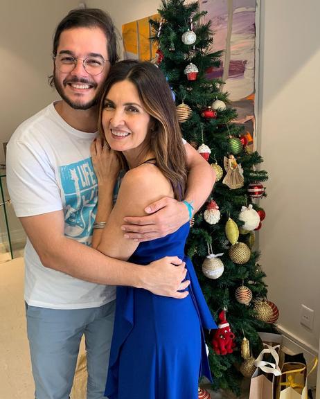 Fátima Bernardes comemora mais um Natal com Túlio Gadelha