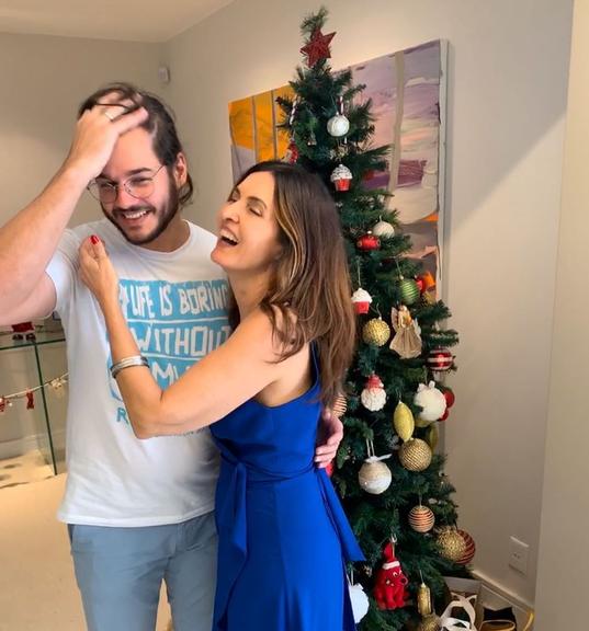 Fátima Bernardes comemora mais um Natal com Túlio Gadelha