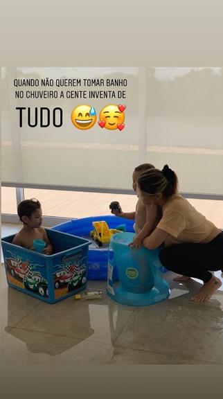 Andressa Suita aproveita o aniversário ao lado dos filhos