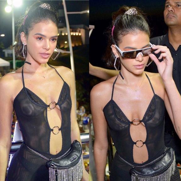 Bruna Marquezine curte bloco de Anitta em Salvador