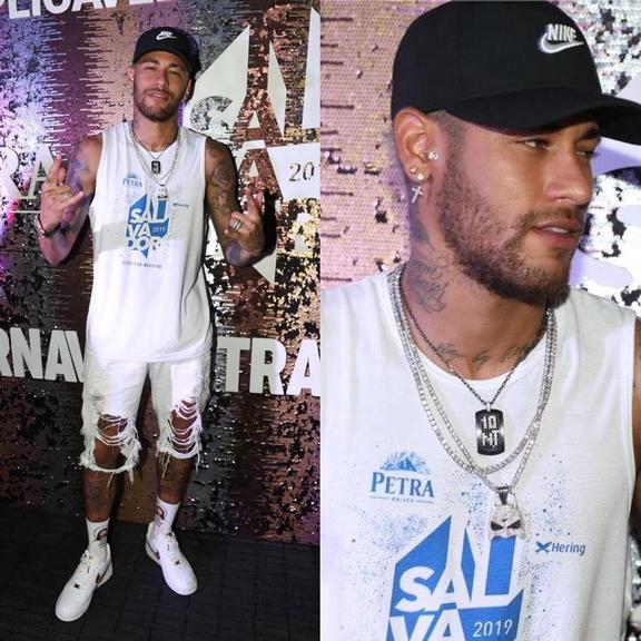 Neymar Jr. curte folia em camarote no Salvador 