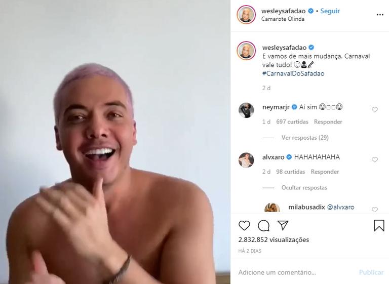 Wesley Safadão surpreende com novo visual 