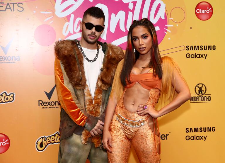 Pedro Sampaio e Anitta antes do Bloco da Anitta