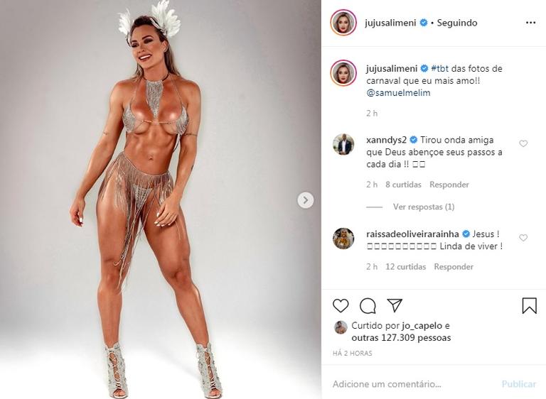 Juju Salimeni mostra os looks que usou no Carnaval