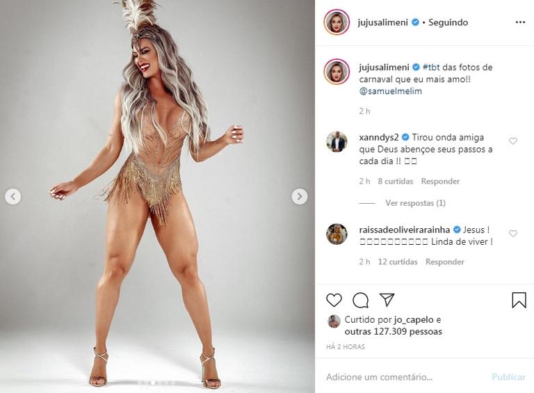 Juju Salimeni mostra os looks que usou no Carnaval