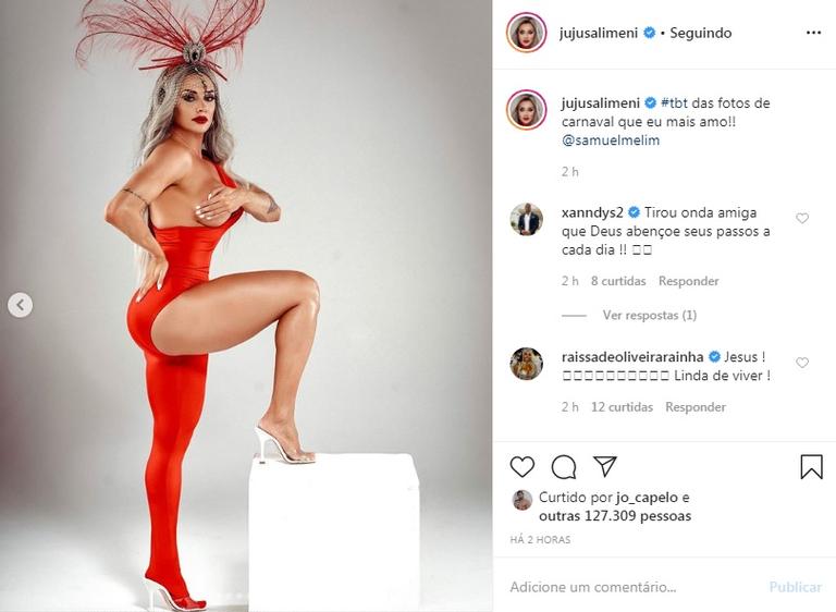 Juju Salimeni mostra os looks que usou no Carnaval