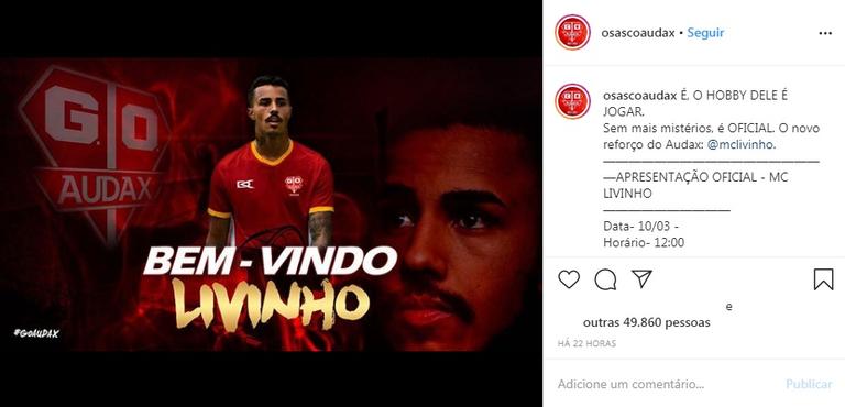 Livinho volta atrás e desiste da carreira de jogador