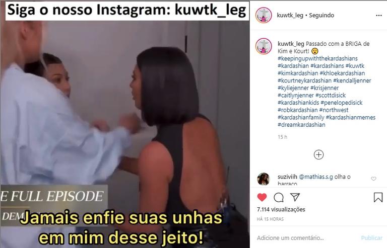 Kim Kardashian tem briga física com irmã e choca web