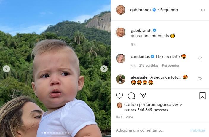 Gabi Brandt reúne fotos de Davi durante a quarentena