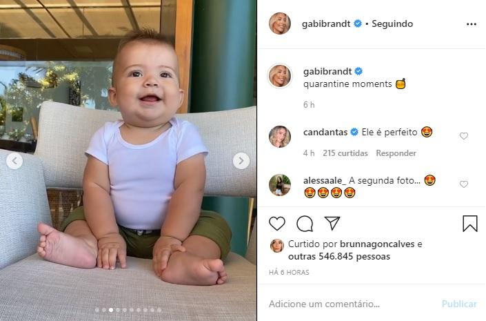 Gabi Brandt reúne fotos de Davi durante a quarentena