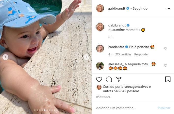 Gabi Brandt reúne fotos de Davi durante a quarentena