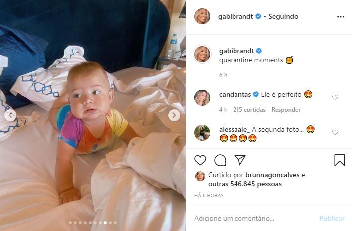 Gabi Brandt reúne fotos de Davi durante a quarentena