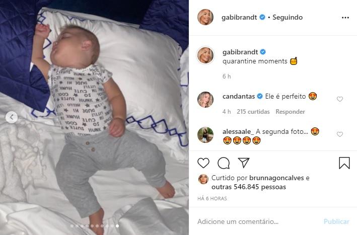 Gabi Brandt reúne fotos de Davi durante a quarentena