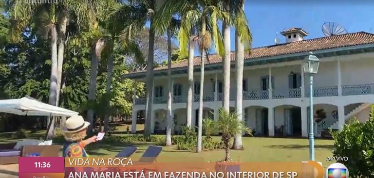 Ana Maria Braga mostra fazenda onde passa a quarentena