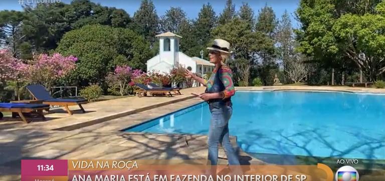 Ana Maria Braga mostra fazenda onde passa a quarentena