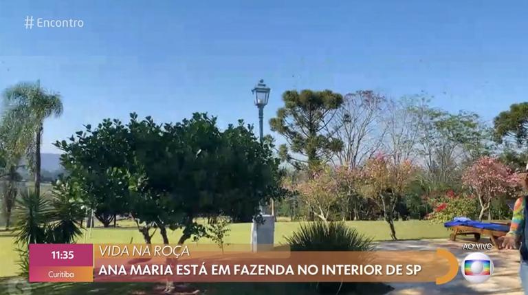 Ana Maria Braga mostra fazenda onde passa a quarentena