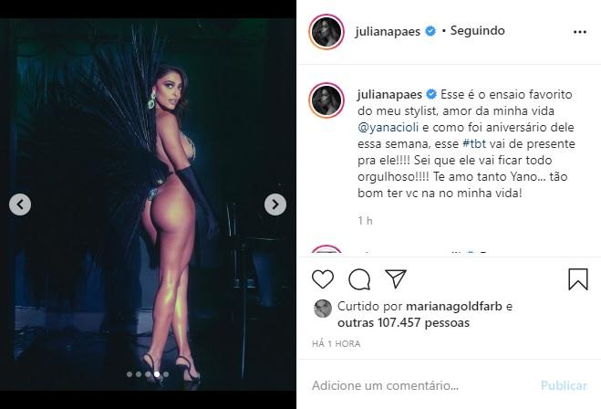 Juliana Paes arranca suspiros ao relembrar ensaio sensual