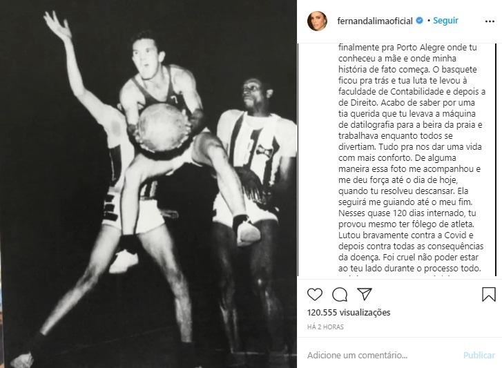 Fernanda Lima lamenta a morte do pai e comove web