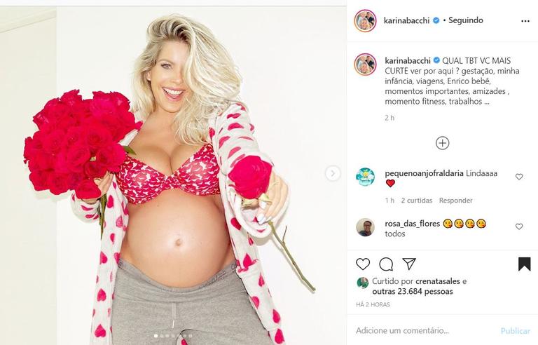 Karina Bacchi relembra vários momentos da sua vida na web