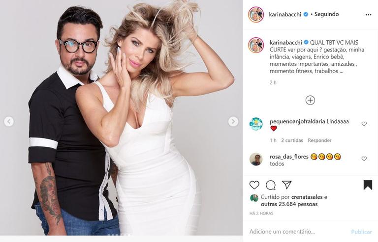 Karina Bacchi relembra vários momentos da sua vida na web