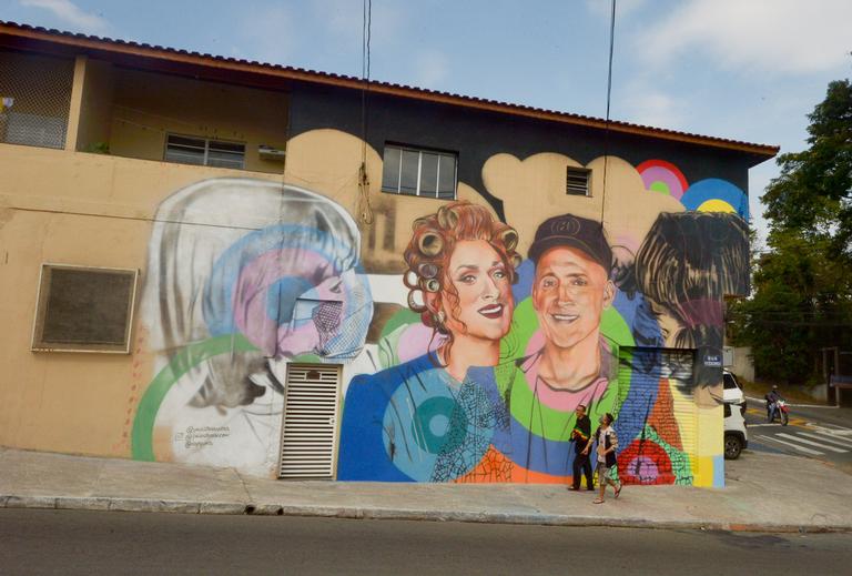 Paulo Gustavo ganha retrato em mural de São Paulo