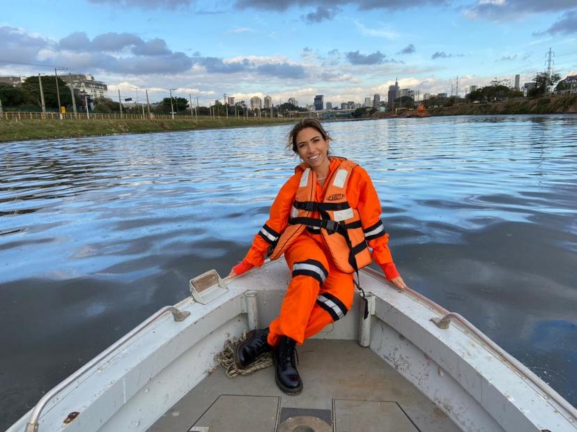 Patricia Abravanel faz matéria especial no Rio Pinheiros