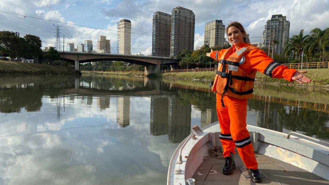 Patricia Abravanel faz matéria especial no Rio Pinheiros