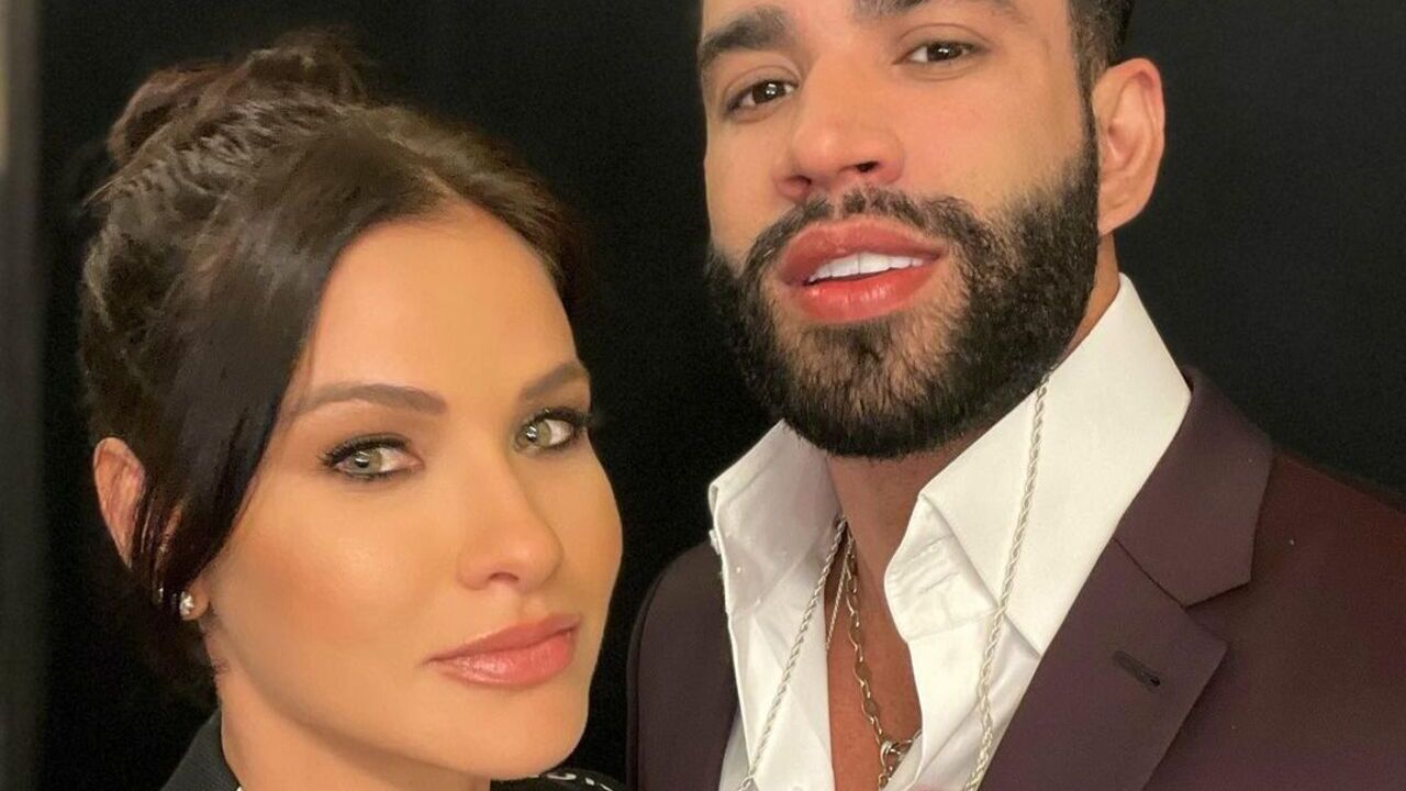 Andressa Suita posta foto beijando muito Gusttavo Lima e leva fãs à loucura