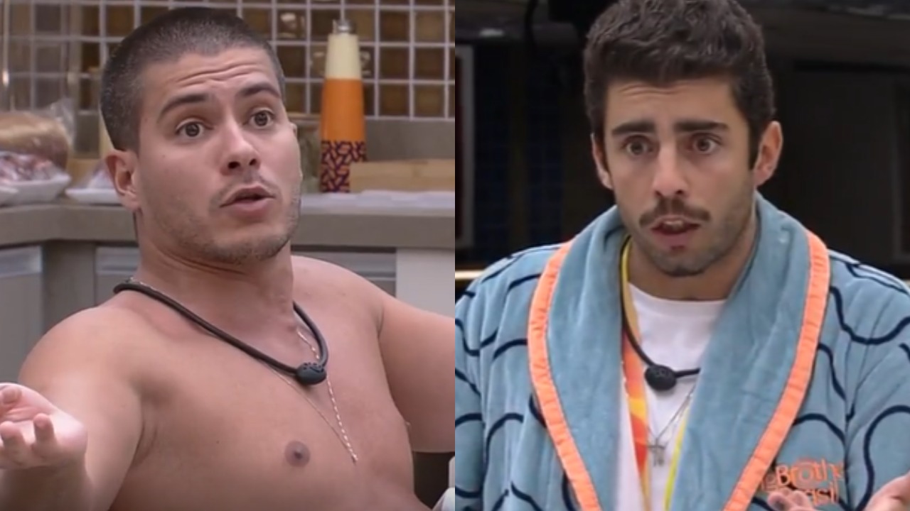 BBB 22: Arthur Aguiar e Pedro Scooby se desentendem sobre paredão falso: ”Quer brigar? Quer discutir?”