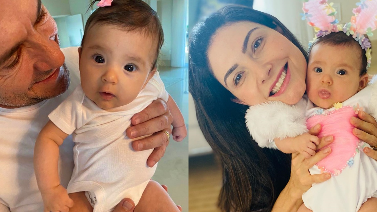Cantor Daniel e Aline Pádua celebram o terceiro mês da filha, Olívia: “Nosso anjinho”
