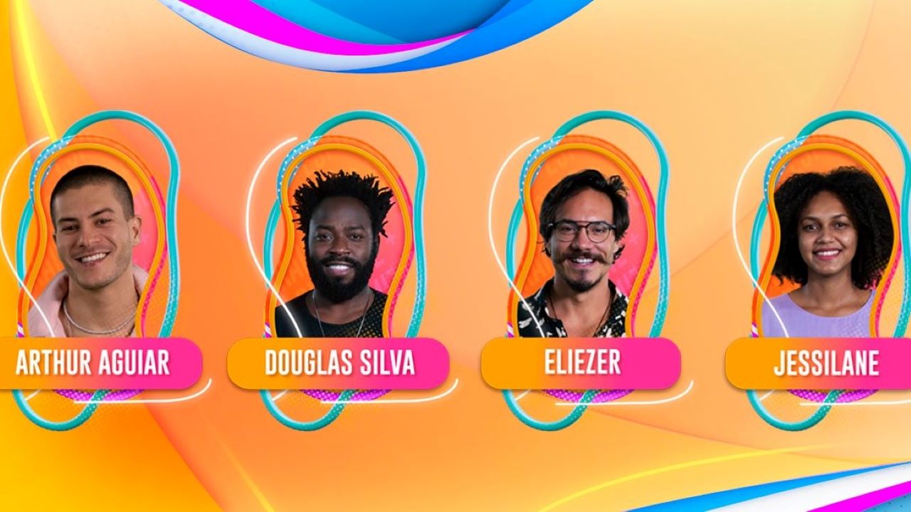 BBB 22: Arthur Aguiar, Douglas Silva, Eliezer e Jessilane Alves formam o 15º paredão; vote em quem deve sair