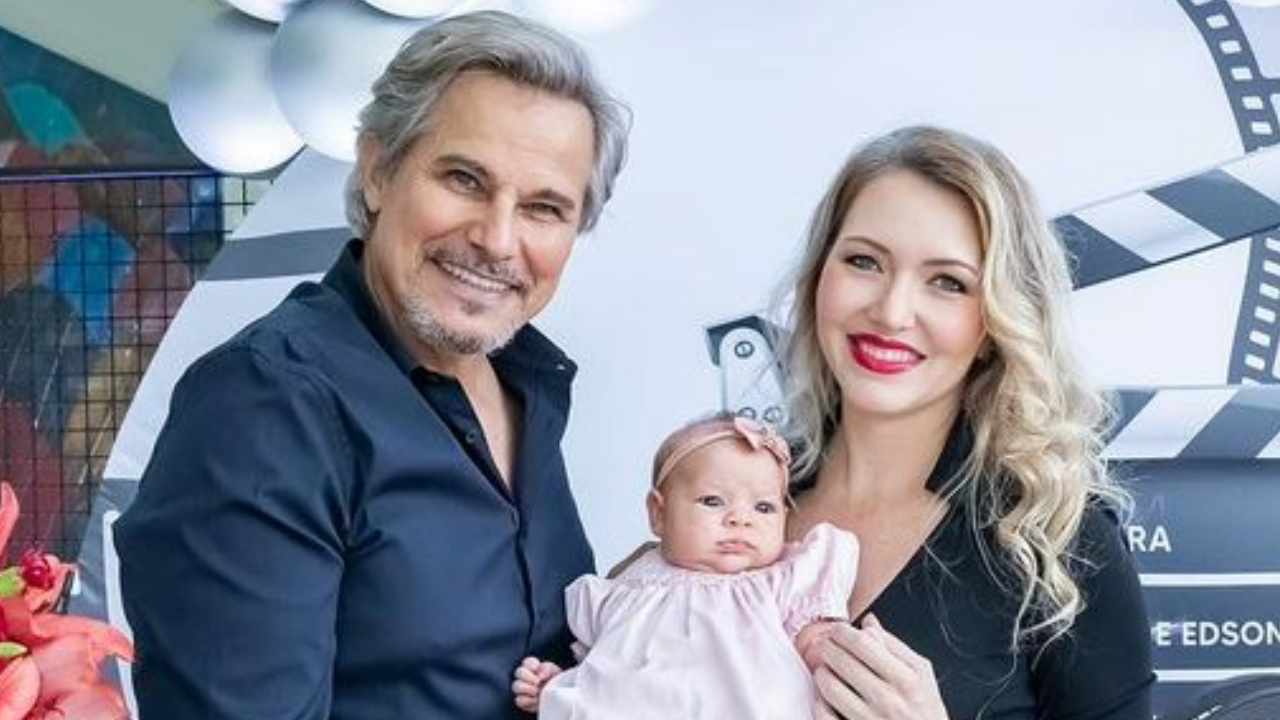 Edson Celulari curte domingo de Páscoa na companhia da esposa e da filha caçula