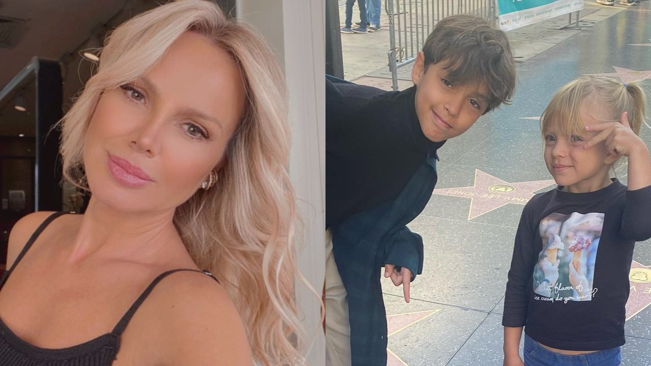 Eliana mostra reencontro com os filhos após viagem: ”Amor que chega a doer”