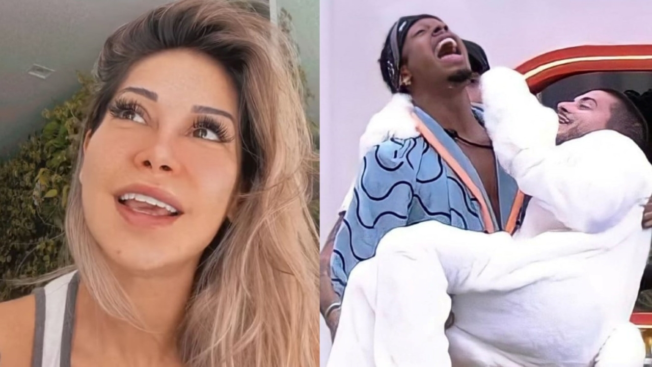 Maíra Cardi se emociona com a recepção de Paulo André ao Arthur e presenteia o filho do atleta: ”É de coração”