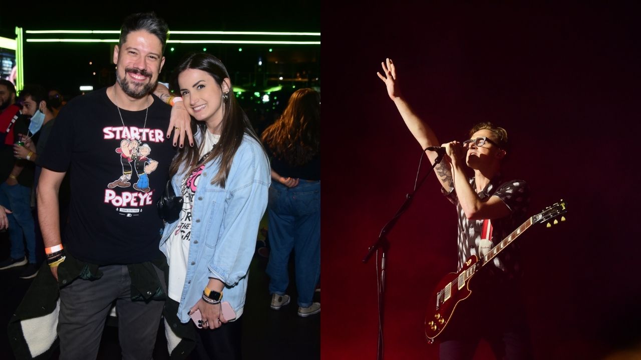 Mari Palma curte show de McFly ao lado do amado, Phelipe Siani