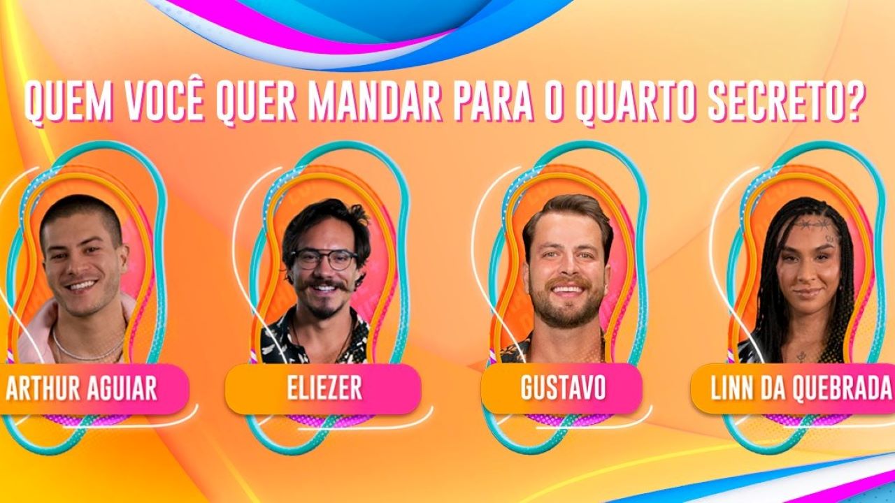 BBB 22: Arthur Aguiar, Eliezer, Gustavo e Linn da Quebrada formam o primeiro paredão falso do reality; vote no seu favorito
