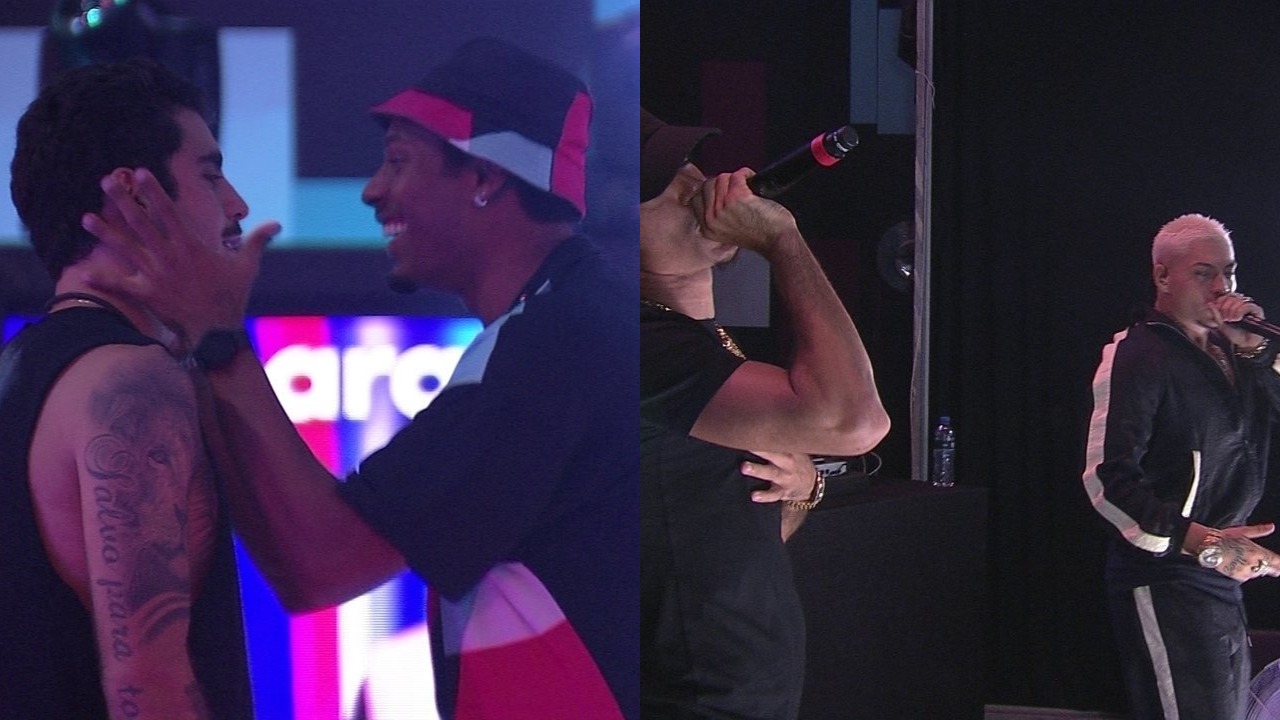 BBB 22: Paulo André e Pedro Scooby vão à loucura com show de Filipe Ret e L7nnon