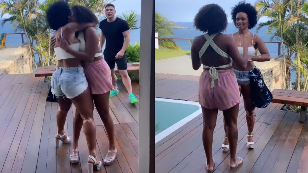 Após montar surpresa, Jessilane Alves surpreende Natália Deodato em reencontro