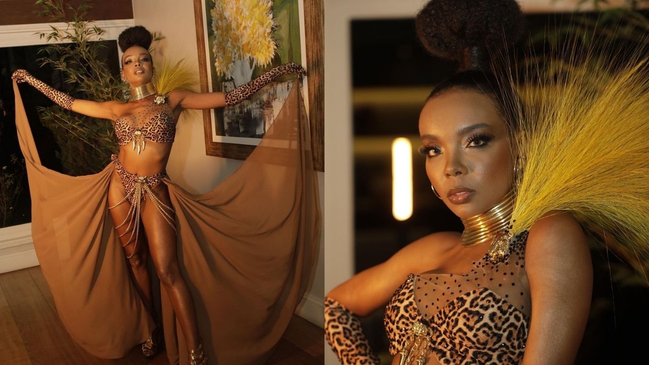 Thelma Assis aposta em look animal print para ensaio de Carnaval: “Juma”