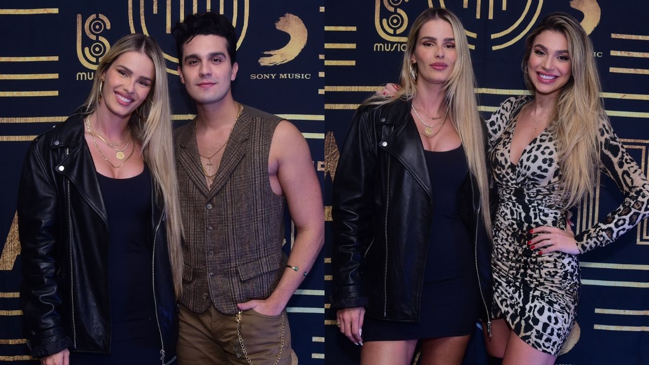 Em São Paulo, Yasmin Brunet curte show de Luan Santana ao lado da irmã do cantor
