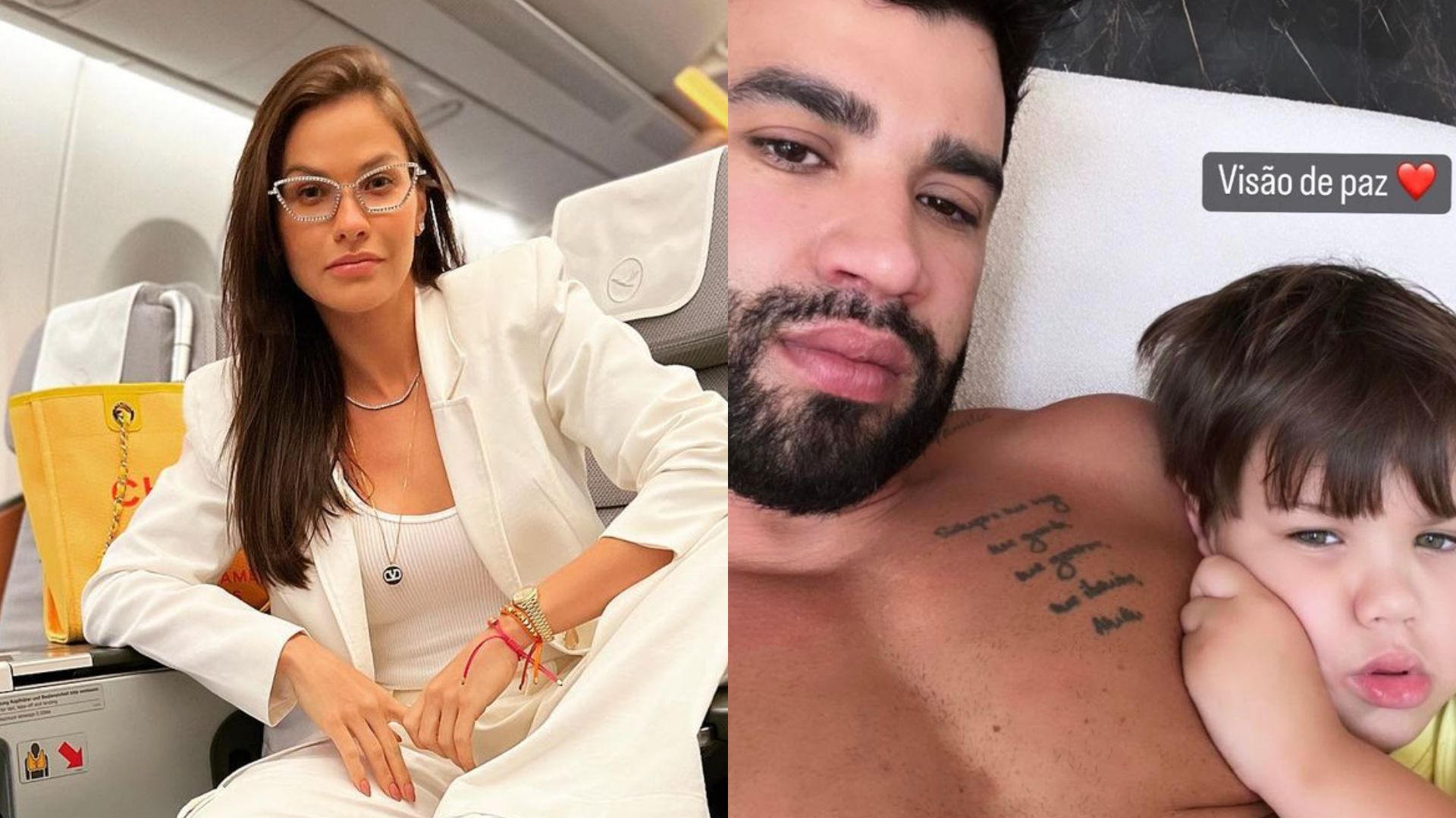 Andressa Suita se derrete por foto de Gusttavo Lima com os filhos: “Visão de paz”