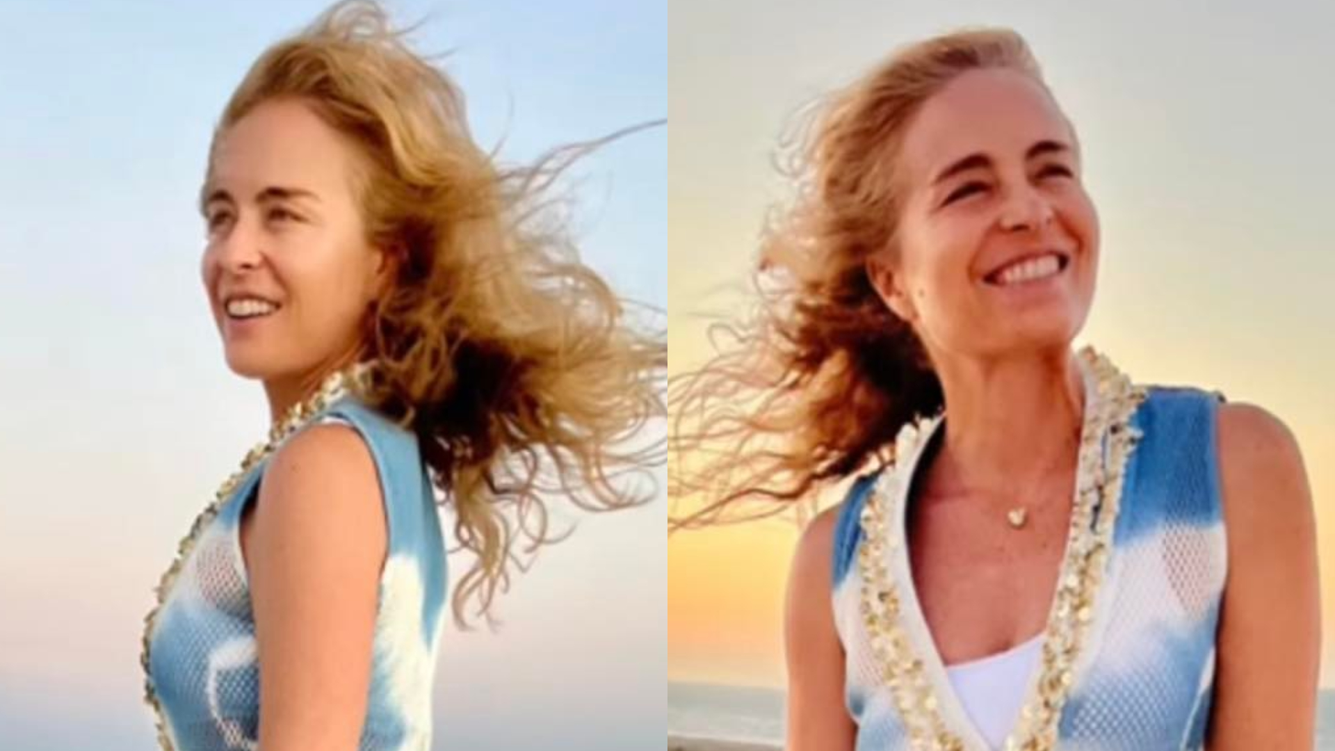 Angelica aposta em saída de praia transparente para ver pôr do sol com a família no Ceará