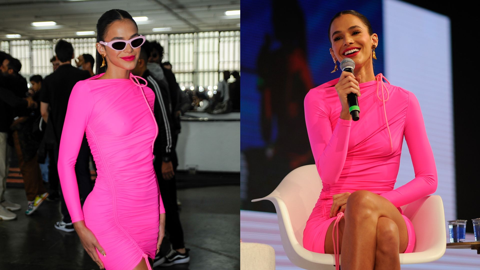 Bruna Marquezine marca presença em evento de moda em São Paulo
