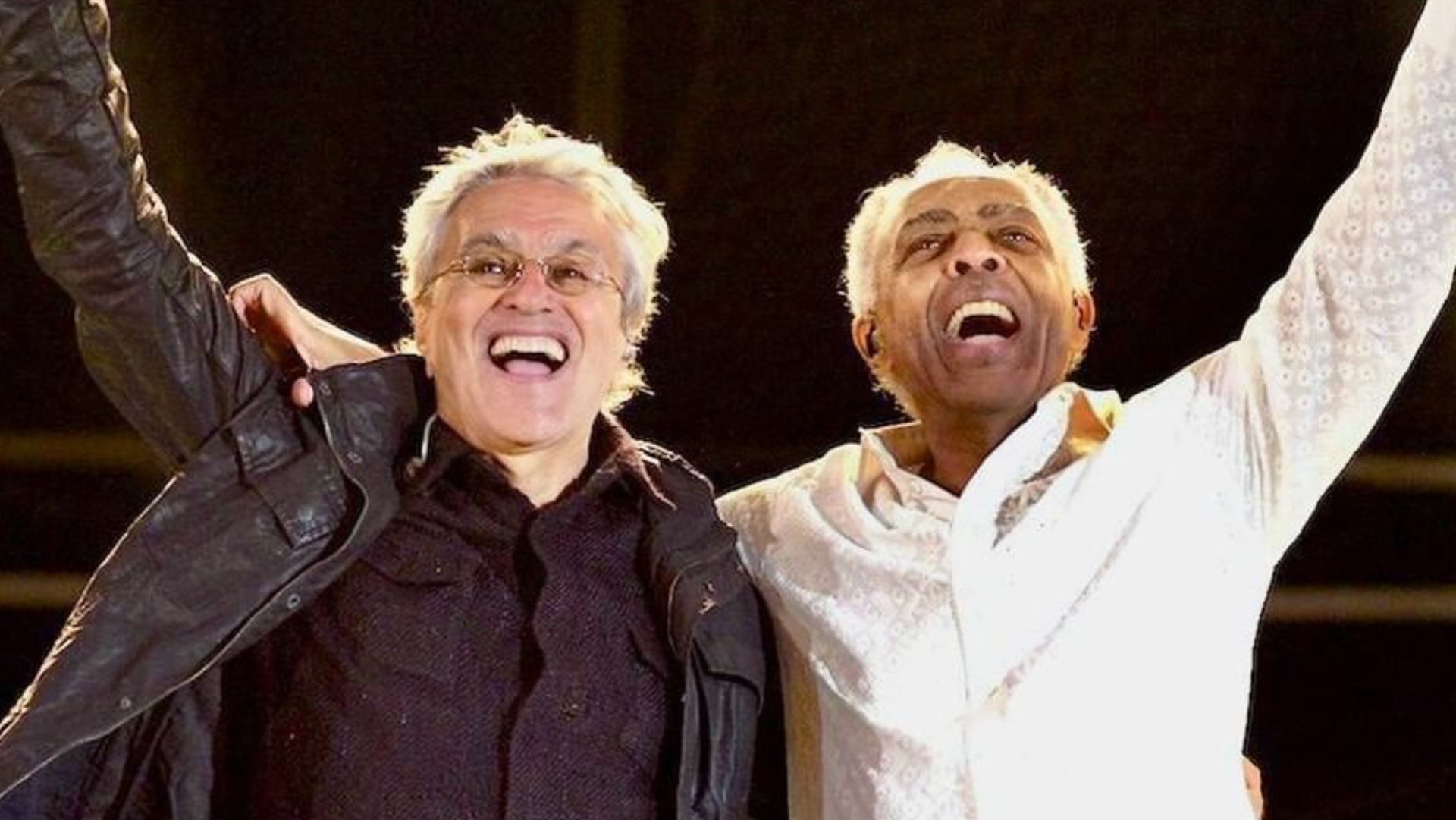 Gilberto Gil se emociona com homenagem de Caetano Veloso em show de 80 anos